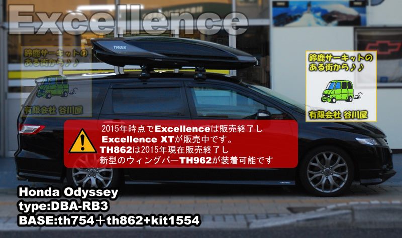THULE ラピッドシステム754＋1554キット RB3オデッセイで使用